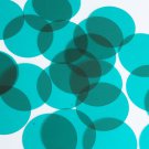 Round Sequin 40mm Teal Transparent Glossy and Matte Duo Two Sided Paillettes