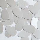 Pear Drop Sequin 1.25" Gray Opaque Satin Pearl Loose Couture Paillettes