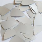 Fishscale Fin Sequin 1.5" Silver Matte Satin Metallic Loose Couture Paillettes