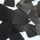 Fishscale Fin Sequin 1.5" Black Matte Satin Metallic Loose Couture Paillettes