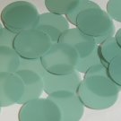 Round Sequin 40mm Seafoam Blue Green Transparent Satin Matte Reversible Pailette