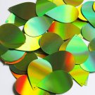Teardrop Sequin 1.5" Lime Green Lazersheen Reflective Metallic Couture Paillette