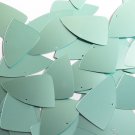 Fishscale Fin Sequin 1.5" Seafoam Blue Green Matte Satin Metallic Paillettes