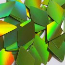 Long Diamond Sequin 1.75" Lime Green Lazersheen Reflective Metallic Paillettes