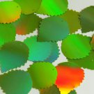 Wide Leaf Sequin 1.25" Lime Green Lazersheen Reflective Metallic Loose Paillette