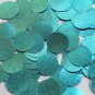 Round Sequin 24mm Turquoise Blue Metallic Embossed Texture Couture Paillettes