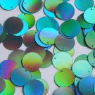Round Sequin Paillettes 18mm Top Hole Aqua Blue Lazersheen Reflective Metallic