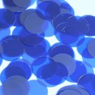 Round Sequin 24mm Cobalt Blue Transparent Glossy and Matte Reversible Paillettes