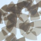 Fishscale Fin Sequin 1.5" Light Olive See-Thru Satin Matte Reversible Paillettes
