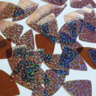 Fishscale Fin Sequin 1.5" Chocolate Brown Transparent Hologram Glitter Sparkle