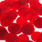 Round Sequin 24mm (1") Red Transparent Glossy See-Thru Loose Couture Paillettes
