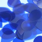 Teardrop Sequin 1.5" Cobalt Blue Transparent Glossy Matte Reversible Paillettes