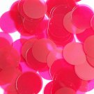 Round Sequin 24mm Raspberry Pink Transparent Glossy Matte Reversible Paillettes