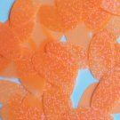 Oval Sequin 1.5" Orange Tangerine Neon Transparent Hologram Glitter Sparkle