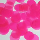 Round Sequin 24mm Fluorescent Pink Transparent Glossy See-Thru Couture Paillette