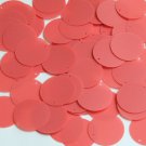 Round Sequin 24mm Coral Orange Matte Satin Transparent Loose Couture Paillettes