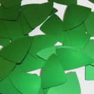 Fishscale Fin Sequin 1.5" Green Matte Satin Metallic Loose Couture Paillettes