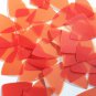 Fishscale Fin Sequin 1.5" Orange Transparent Glossy Matte Reversible Paillettes