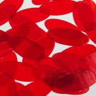 Oval Sequin 1.5" Red Transparent Glossy See-Thru Loose Couture Paillettes