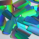 Rectangle Sequin 1.5" x .75" Aqua Blue Lazersheen Reflective Metallic Paillettes