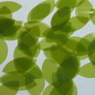 Navette Leaf Sequin 1.5" Olive Green Transparent Gloss Matte Reversible Pailett