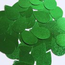 Teardrop Sequin 1.5" Green Metallic Embossed Texture Loose Couture Paillettes