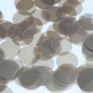Round Sequin 24mm Light Olive Transparent Satin and Matte Reversible Paillettes