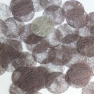 Round Sequin 24mm Coffee Brown Silky Fiber Strand Fabric Loose Couture Paillette