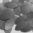 Navette Leaf Sequin 1.5" Hematite Gray Metallic Embossed Texture Loose Paillette