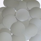Round Sequin 50mm Silver Gray Metallic Opaque Vinyl Loose Couture Paillettes