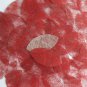 Navette Leaf Sequin 1.5" Red Silky Fiber Strand Fabric Loose Couture Paillettes