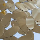 Oval Sequin 1.5" Light Gold Metallic Loose Couture Paillettes