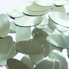 Oval Sequin 1.5" Pale Green Metallic Loose Couture Paillettes