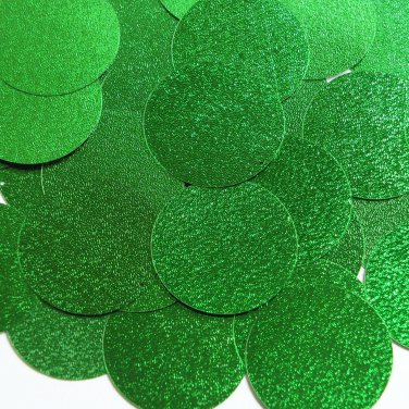 Round Sequin 40mm Green Metallic Embossed Texture Loose Couture Paillettes