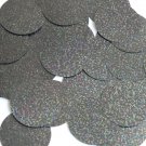 Round Sequin 40mm Black Hologram Glitter Sparkle Metallic Couture Paillettes