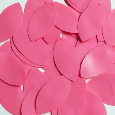 Navette Leaf Sequin 1.5" Bubblegum Pink Opaque Vinyl Loose Couture Paillettes