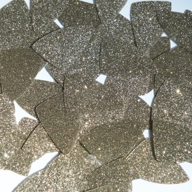 Fishscale Fin Sequin 1.5" Sand Beige Gold Metallic Sparkle Glitter Texture