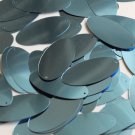 Oval Sequin 1.5" Light Blue Metallic Loose Couture Paillettes
