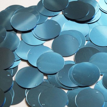 Round Sequin 24mm (1") Light Blue Metallic Loose Couture Paillettes