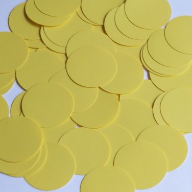 Round Sequin 30mm Butter Yellow Opaque Vinyl Loose Couture Paillettes