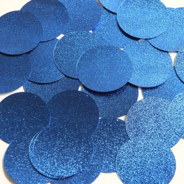 Round Sequin 40mm Royal Blue Metallic Embossed Texture Loose Couture Paillettes