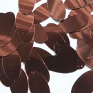 Oval Sequin 1.5" Chocolate Brown Metallic Loose Couture Paillettes