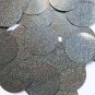 Round Sequin 40mm Black Metallic Embossed Texture Loose Couture Paillettes