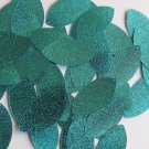 Navette Leaf Sequin 1.5" Turquoise Blue Metallic Embossed Texture Paillettes