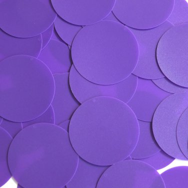 Round Sequin 1.5" Purple Opaque Vinyl Loose Couture Paillettes
