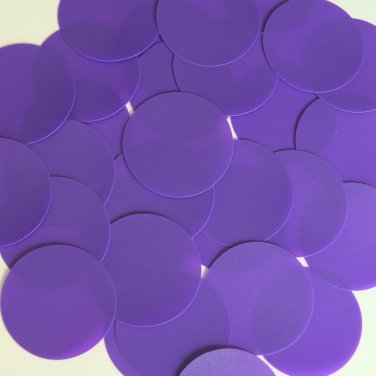 Round Sequin 50mm Purple Opaque Vinyl Loose Couture Paillettes