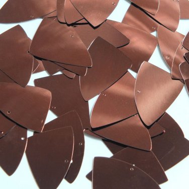 Fishscale Fin Sequin 1.5" Chocolate Brown Metallic Loose Couture Paillettes