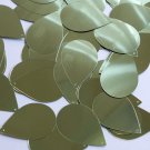Teardrop Sequin 1.5" Pale Green Metallic Loose Couture Paillettes