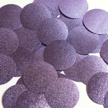 Round Sequin 40mm Lavender Light Purple Metallic Embossed Texture Paillettes
