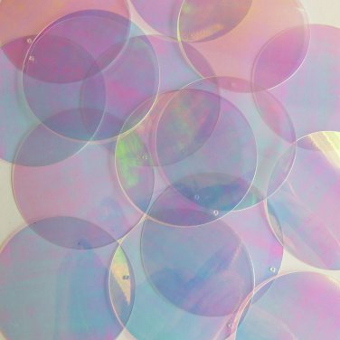 Round Sequin 2" Crystal Crystalina Iris Mirror Iridescent Couture Paillettes